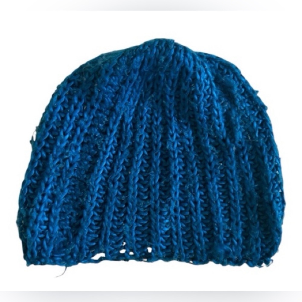Blue Knit Beanie One Size